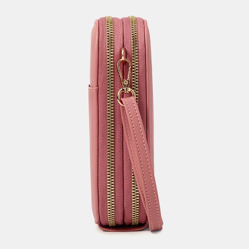 Kvinder Oval Ensfarvet Casual Telefontaske Crossbody Tasker Skuldertaske Clutch Tasker