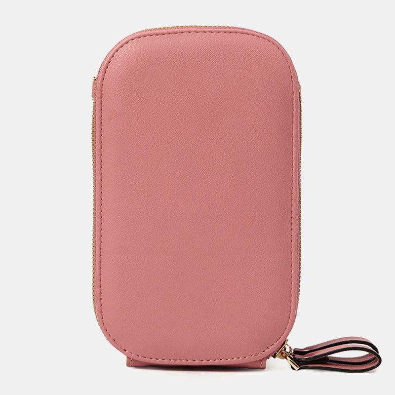 Kvinder Oval Ensfarvet Casual Telefontaske Crossbody Tasker Skuldertaske Clutch Tasker