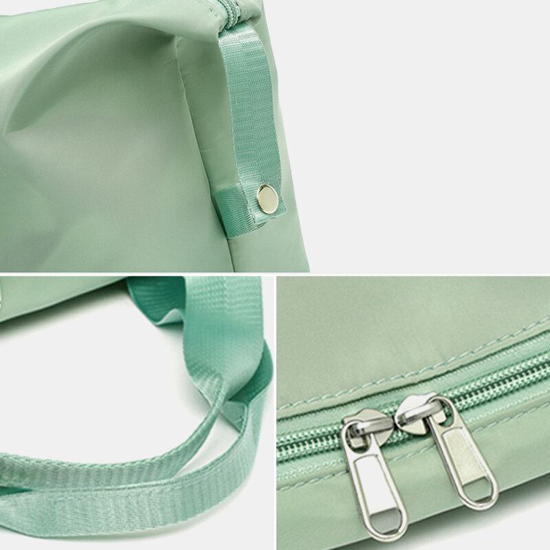 Kvinder Oxford Dry Wet Separation Gym Taske Skalerbar Foldbar Design Crossbody Taske Stor Kapacitet Fast Rem Vandtæt Bærbar Rejsetaske