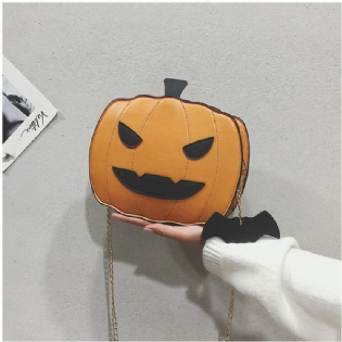 Kvinder Patchwork-kæder Halloween-græskartaske Crossbody-taske