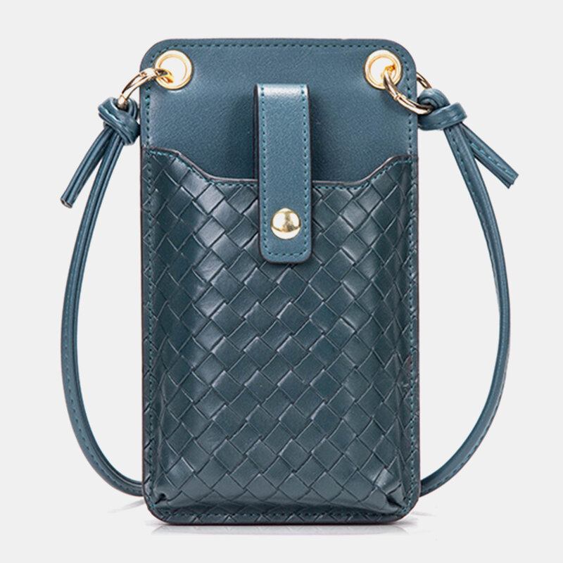 Kvinder Pu Læder Anti-tyveri Multi-card Slot Kortholder 6.5 Tommer Telefontaske Crossbody Taske Skuldertaske