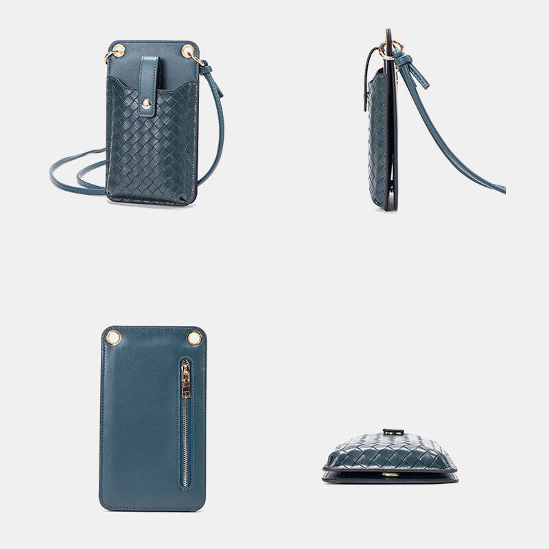 Kvinder Pu Læder Anti-tyveri Multi-card Slot Kortholder 6.5 Tommer Telefontaske Crossbody Taske Skuldertaske