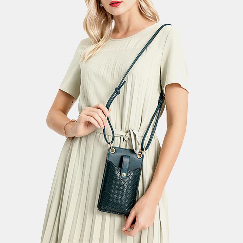 Kvinder Pu Læder Anti-tyveri Multi-card Slot Kortholder 6.5 Tommer Telefontaske Crossbody Taske Skuldertaske