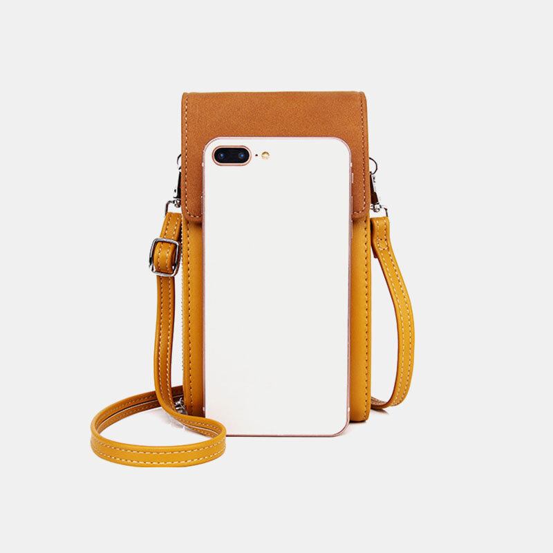 Kvinder Pu Læder Multi-bære Mode Casual Telefon Taske Cross Body Taske