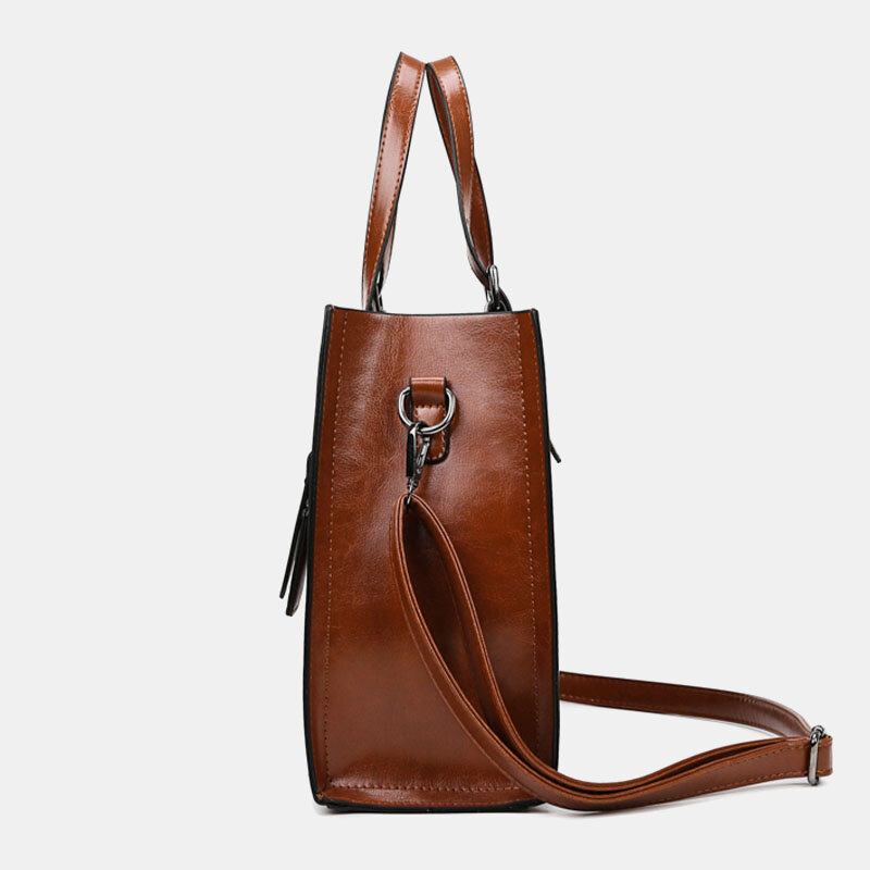 Kvinder Retro Crossbody-taske Med Stor Kapacitet Håndtaske Satchel-taske