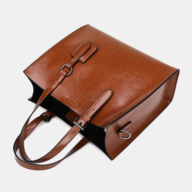 Kvinder Retro Crossbody-taske Med Stor Kapacitet Håndtaske Satchel-taske