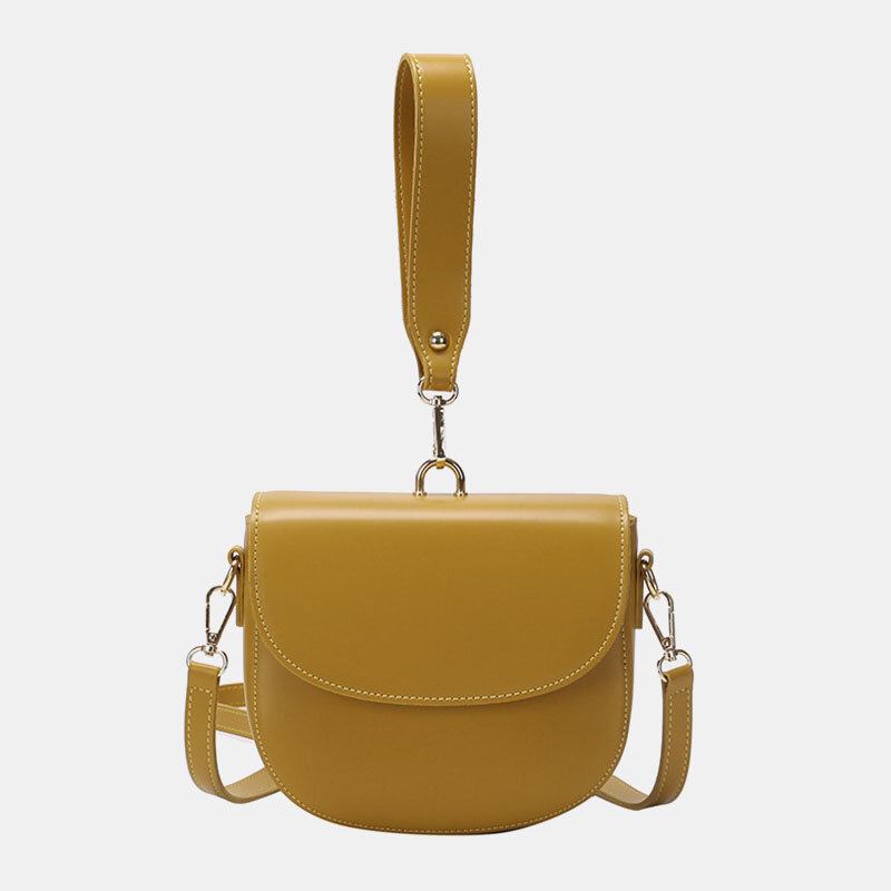 Kvinder Uregelmæssig Form Solid Saddle Taske Satchel Skuldertaske