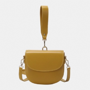 Kvinder Uregelmæssig Form Solid Saddle Taske Satchel Skuldertaske