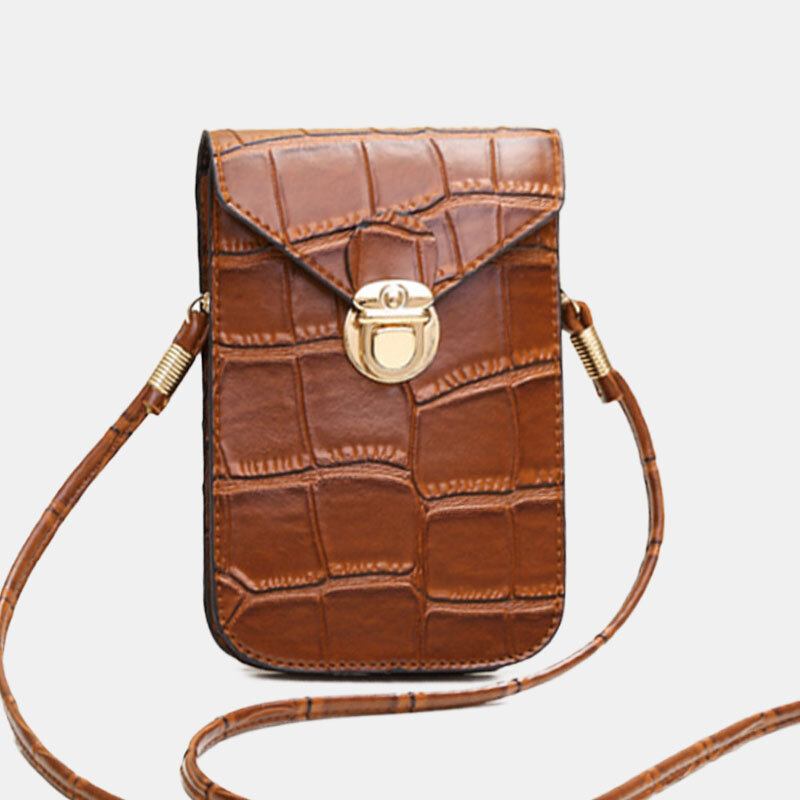 Kvinder Vintage Alligator 6.3 Tommer Telefontaske Crossbody-taske