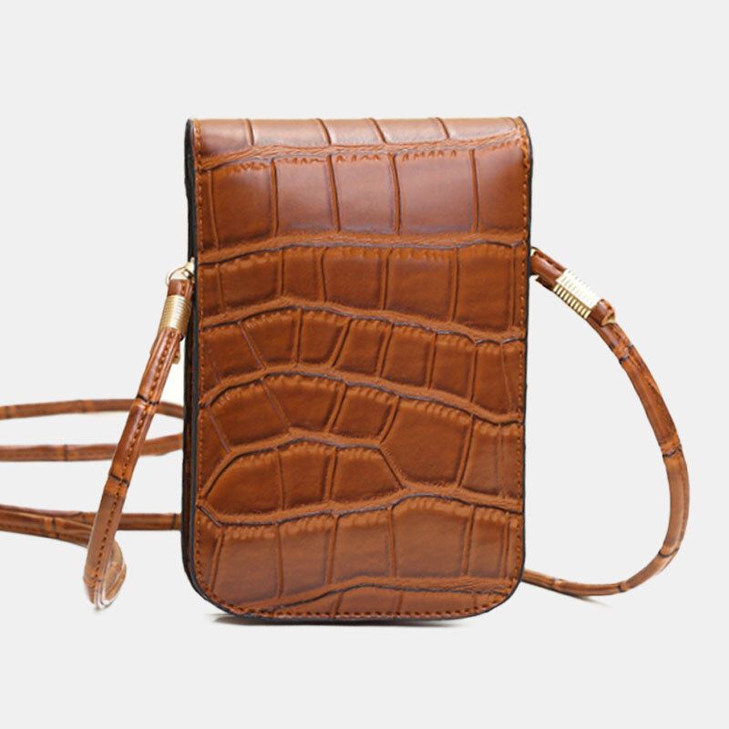 Kvinder Vintage Alligator 6.3 Tommer Telefontaske Crossbody-taske