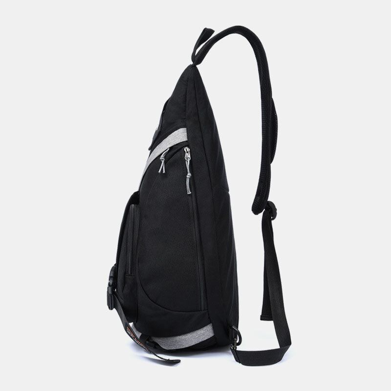 Mænd 2 Stk Usb-opladningshovedtelefoner Stor Kapacitet Multifunktion Vandtæt Crossbody-taske Brysttaske Sling Bag