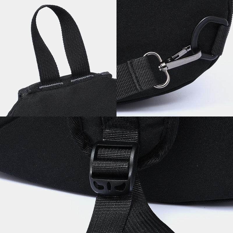 Mænd 2 Stk Usb-opladningshovedtelefoner Stor Kapacitet Multifunktion Vandtæt Crossbody-taske Brysttaske Sling Bag