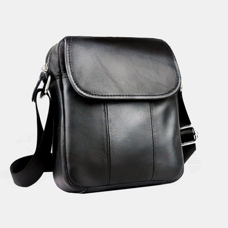 Mænd Ægte Læder Vandtæt Multifunktion Anti-tyveri Casual Crossbody Taske Skuldertaske