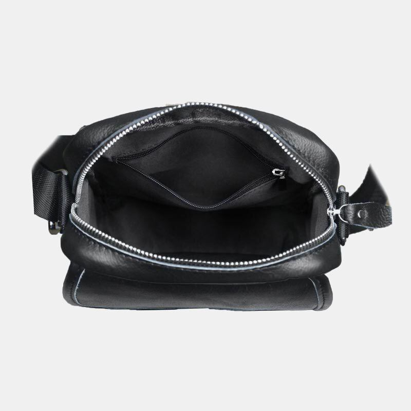 Mænd Ægte Læder Vandtæt Multifunktion Anti-tyveri Casual Crossbody Taske Skuldertaske