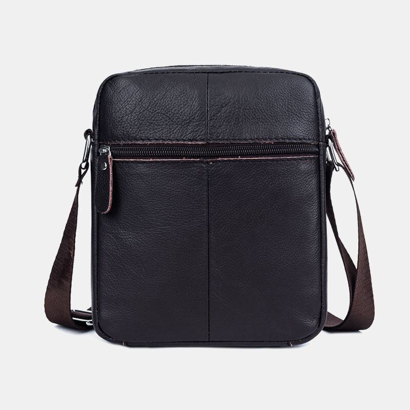 Mænd Ægte Læder Vandtæt Multifunktion Multi-layer Crossbody Taske Skuldertaske