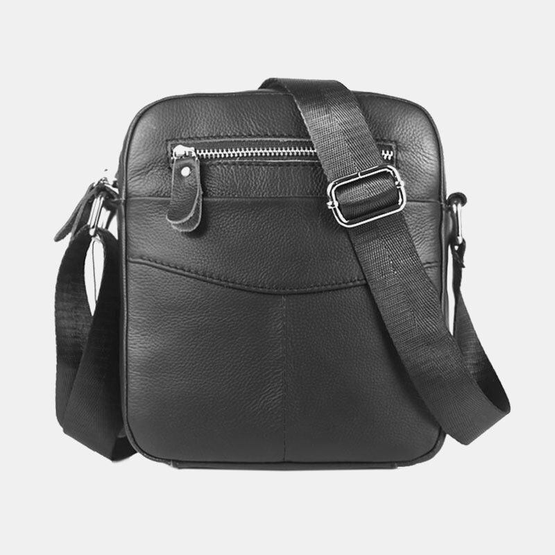 Mænd Ægte Læder Vandtæt Multifunktion Multi-layer Crossbody Taske Skuldertaske