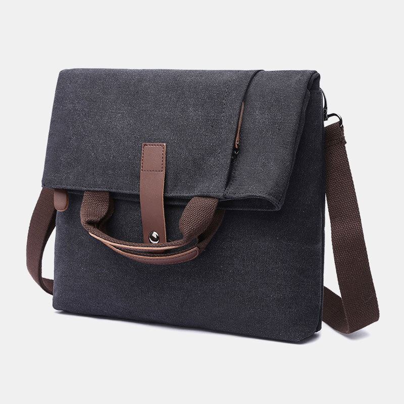 Mænd Canvas Anti-tyveri Vandafvisende Vintage Messenger Taske Skuldertaske Crossbody Taske Håndtaske