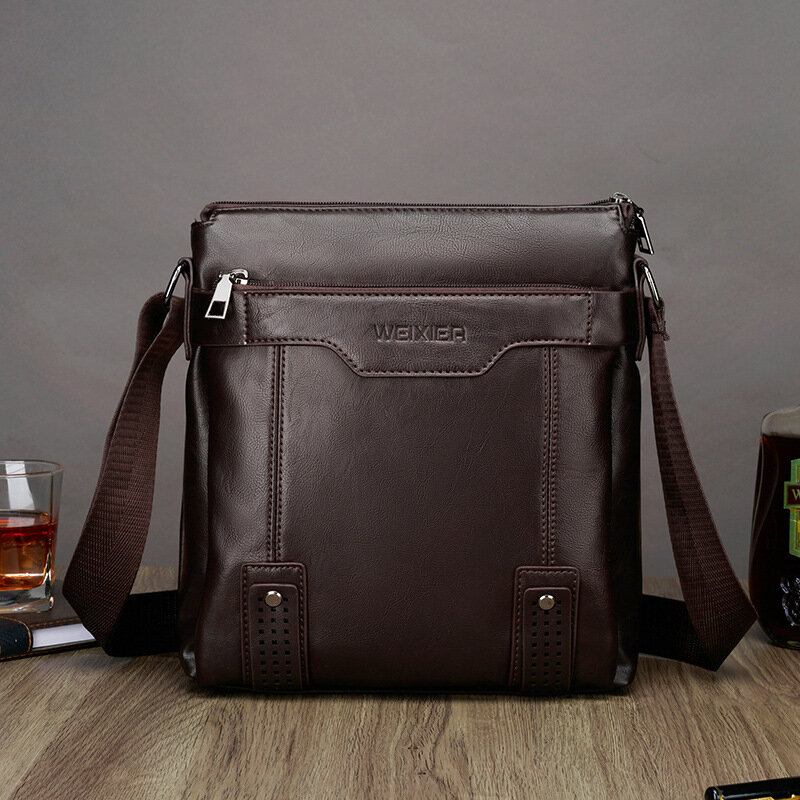 Mænd Large Capacity Crossbody Tasker Med Flere Lommer Casual Slidbestandig 6.5 Tommer Telefontaske Messenger Taske Skuldertaske