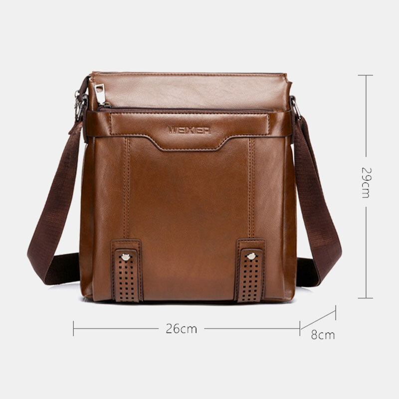 Mænd Large Capacity Crossbody Tasker Med Flere Lommer Casual Slidbestandig 6.5 Tommer Telefontaske Messenger Taske Skuldertaske