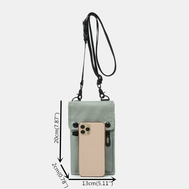 Mænd Multi-bære Udvidelig Multifunktion Vandtæt Afslappet Telefontaske Crossbody Taske Sling Bag