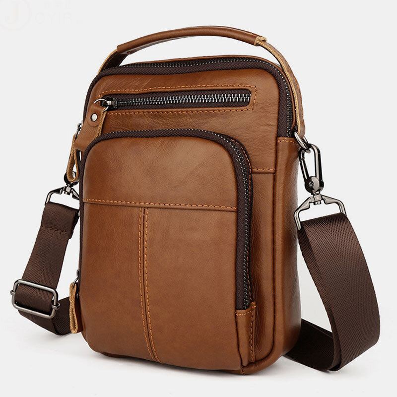 Mænd Multi-pocket Retro 6.5 Tommer Telefontaske Taljetaske Ryg Tyverisikre Lommedesign Crossbody-tasker Bæltetaske