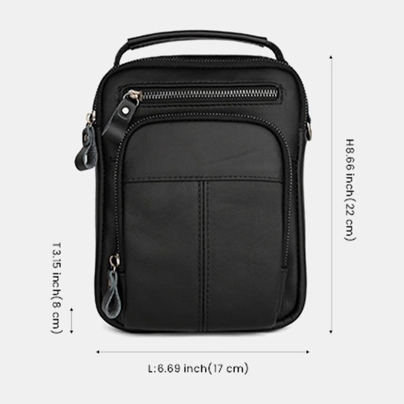 Mænd Multi-pocket Retro 6.5 Tommer Telefontaske Taljetaske Ryg Tyverisikre Lommedesign Crossbody-tasker Bæltetaske