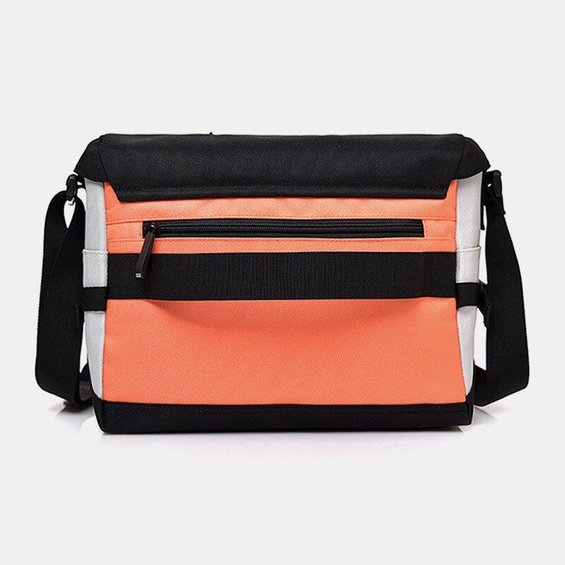 Mænd Nylon Medium Kapacitet Kontrast Farve Casual Personality Skoletaske Crossbody Taske Skuldertaske