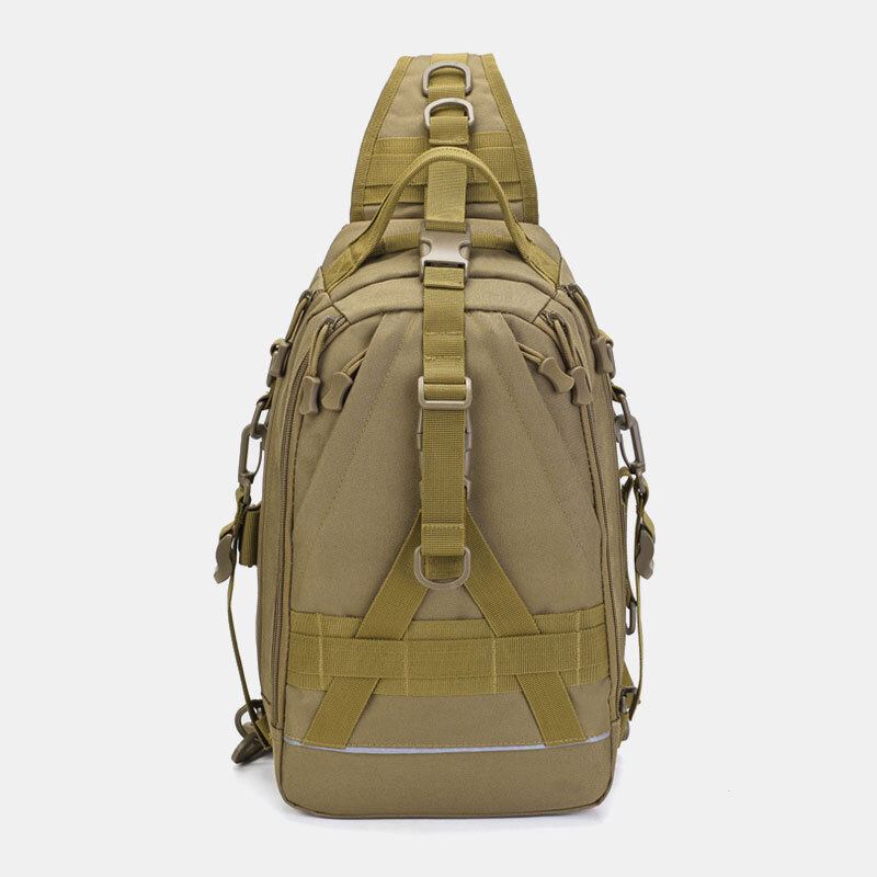 Mænd Oxford Camo Multifunktion Vandtæt Udendørs Sports Ridning Taktisk Skuldertaske Crossbody Taske Brysttaske