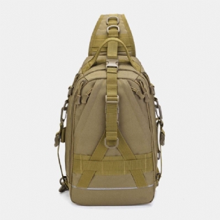 Mænd Oxford Camo Multifunktion Vandtæt Udendørs Sports Ridning Taktisk Skuldertaske Crossbody Taske Brysttaske