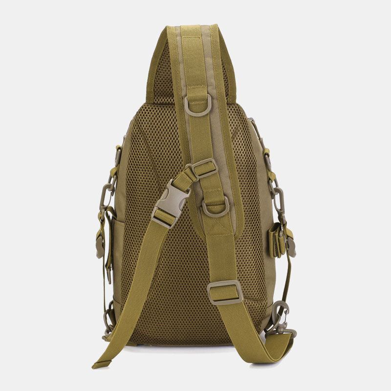 Mænd Oxford Camo Multifunktion Vandtæt Udendørs Sports Ridning Taktisk Skuldertaske Crossbody Taske Brysttaske