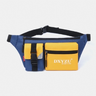 Mænd Polyester Patchwork Multi-bære Vandtæt Casual Crossbody Taske Brysttaske Sling Bag