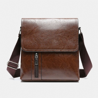 Mænd Pu Læder Anti-tyveri Skulder Stor Kapacitet Retro 6.3 Tommer Telefontaske Crossbody Tasker