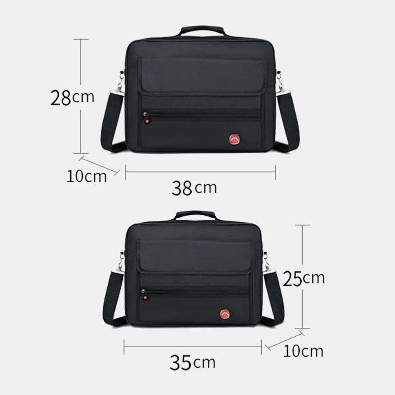 Mænd Vandtæt Slidbestandighed Business 15.6 Tommer Bærbar Taske Med Stor Kapacitet Briefcase Crossbody Taske