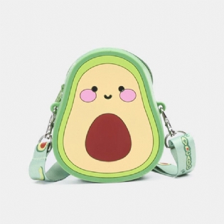 Sød Strawberry Avocado Rubber Mini Crossbody Taske