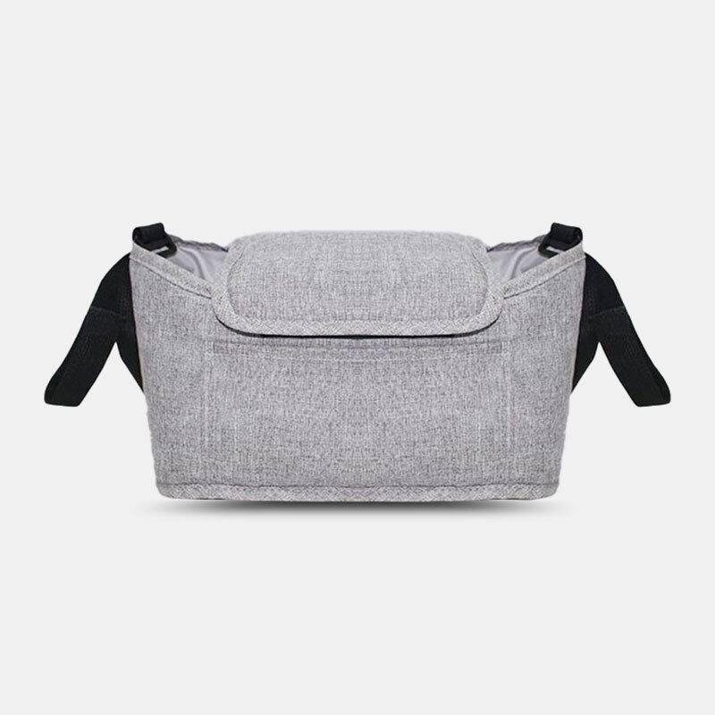 Unisex Hør Multifunktionel Udendørs Barnevognstaske Med Stor Kapacitet Hængetaske Crossbody-taske Skuldertaske