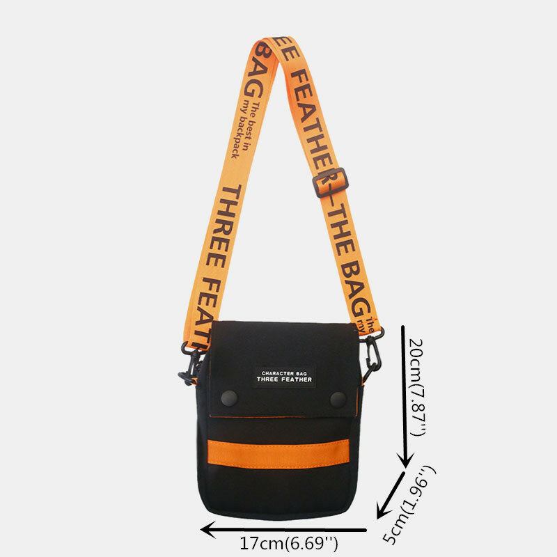 Unisex Nylon Mini Mode Afslappet Udendørs Hip-hop Crossbody Taske Skuldertaske