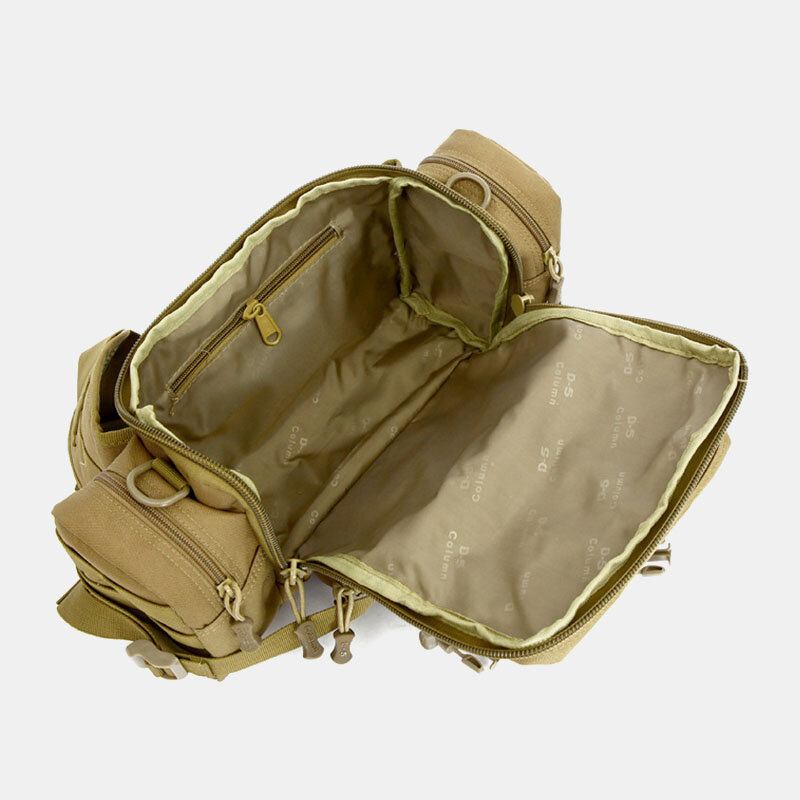 Unisex Nylon Taktisk Camouflage Udendørs Ridning Multi-bære Værktøjstaske Crossbody Taske Taljetaske