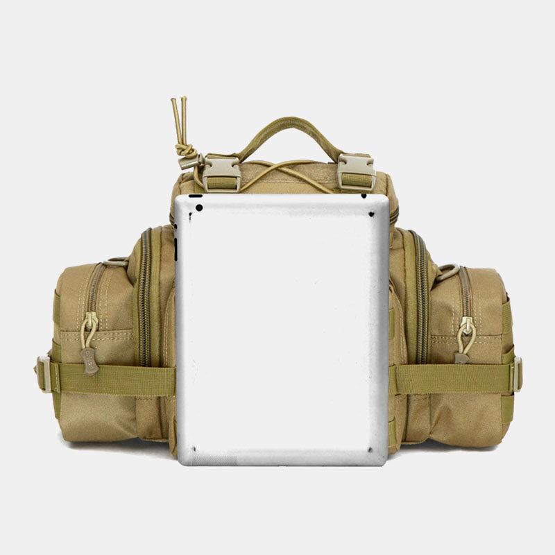 Unisex Nylon Taktisk Camouflage Udendørs Ridning Multi-bære Værktøjstaske Crossbody Taske Taljetaske