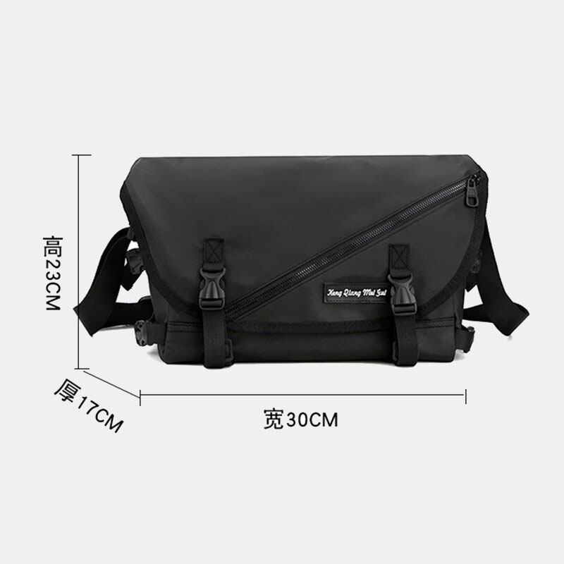 Unisex Stor Kapacitet Ryg Anti-tyveri Lomme Crossbody Tasker Minimalistisk Spænde Nylon Messenger Taske Skuldertaske