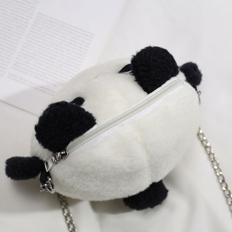 Vinter-ol Beijing 2022 Sød Panda Dacron Chain Crossbody-taske