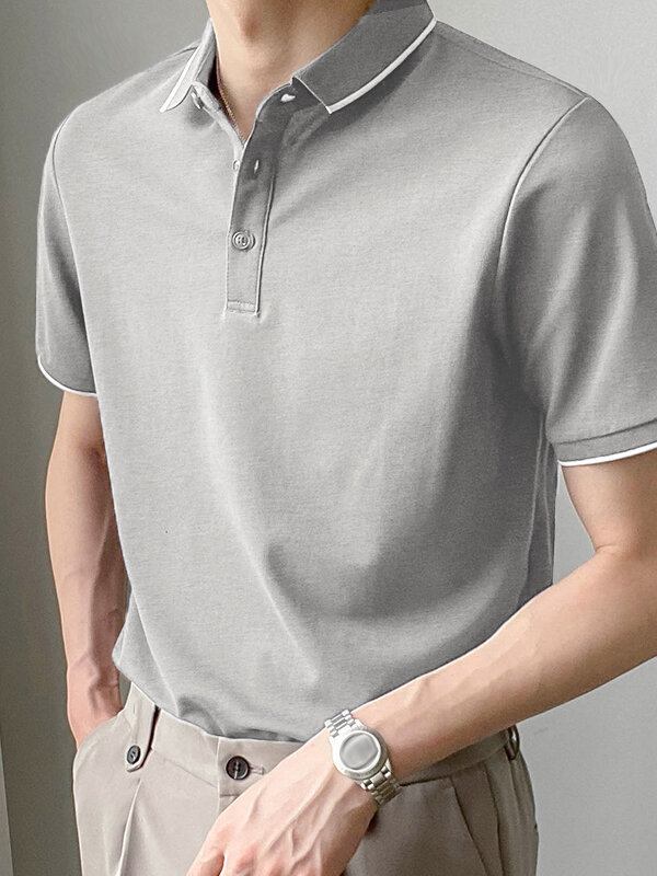 Herre Slim Contrast Farve Casual Slim Fit Basic Golf Tennis T-shirt