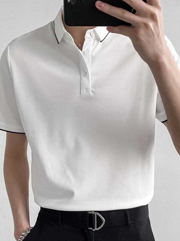 Herre Slim Contrast Farve Casual Slim Fit Basic Golf Tennis T-shirt