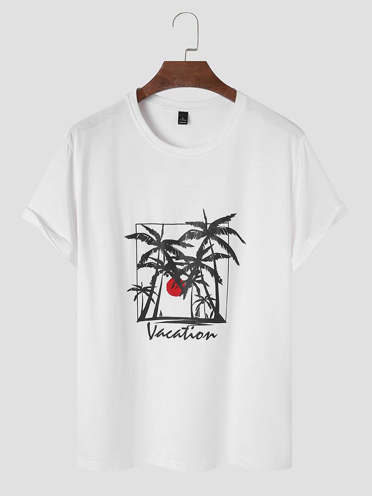 Mænd Seaside Scenery Grafisk Hawaii-stil Blød Åndbar T-shirt Med Alt Sammen