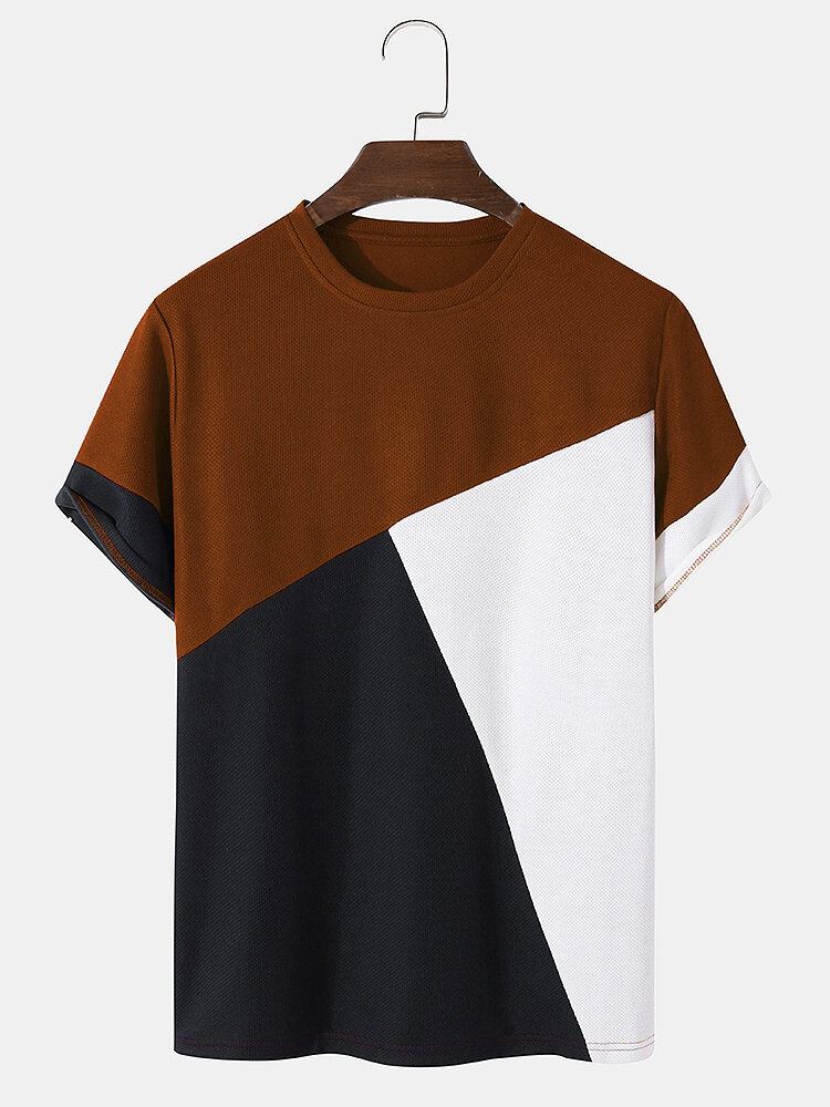 Mænds Vener Color Block Casual T-shirts