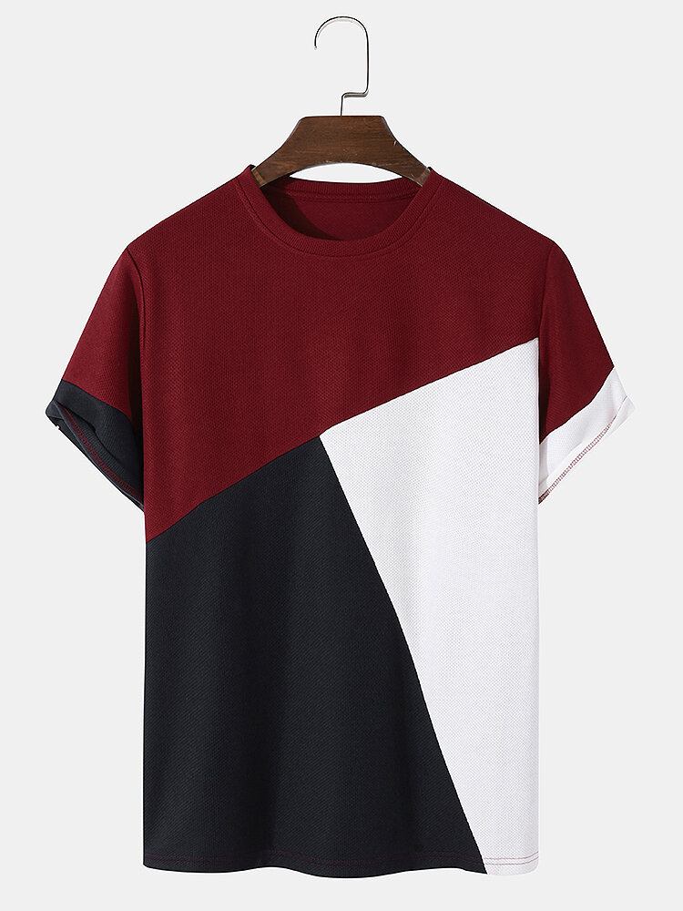 Mænds Vener Color Block Casual T-shirts