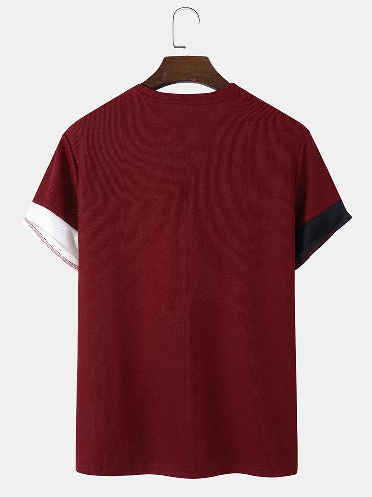 Mænds Vener Color Block Casual T-shirts