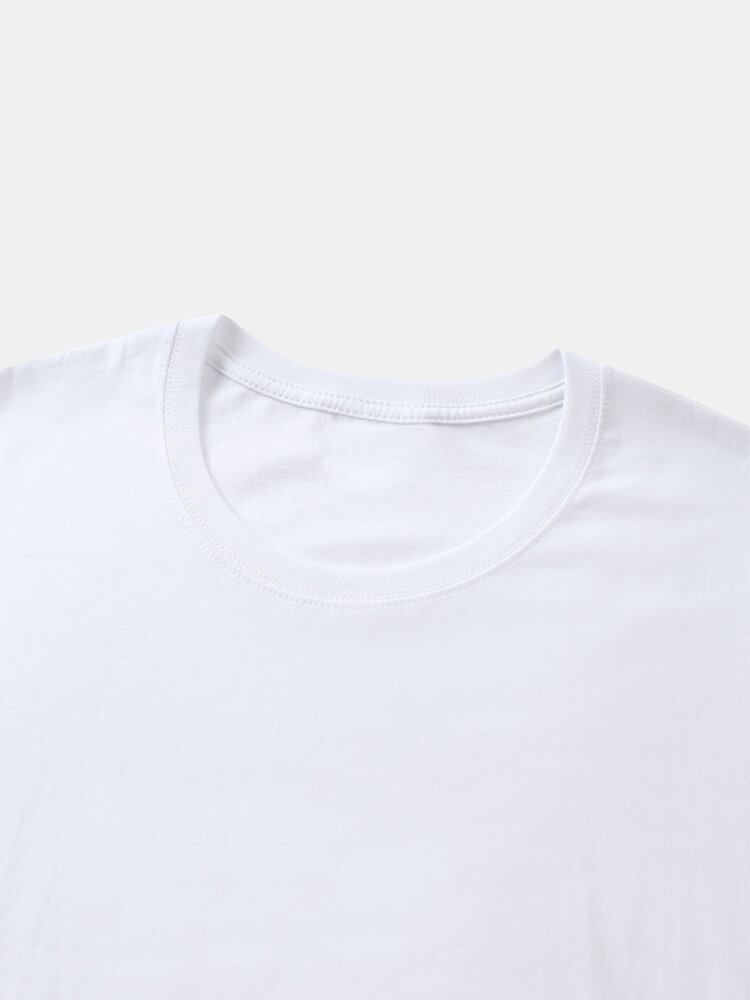 Rose-grafik Til Mænd 100% Bomuld Casual Kortærmet T-shirt