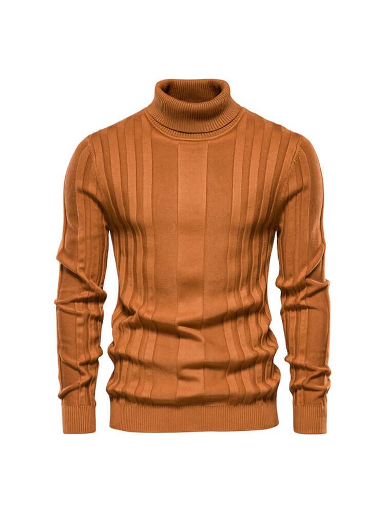 Mænd Solid Strikke Højhalset Hudvenlig Casual Sweater