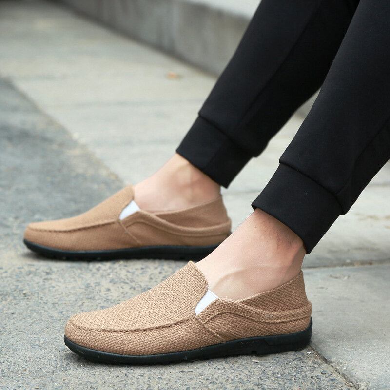 Bærbare Slip On Soft Soled Loafers Sko Til Mænd