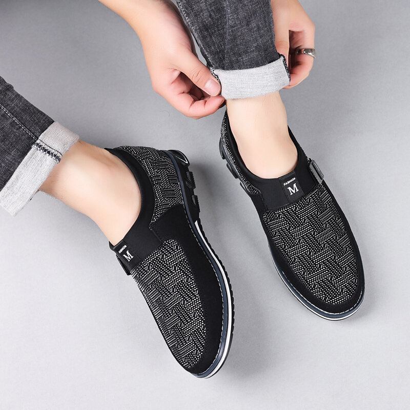 Mænd Åndbar Skridsikker Behagelig Blød Bund Slip On Casual Business Loafers Sko